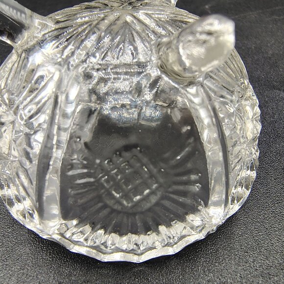 Salt Dip Cellars Fostoria & Wright Glass Bowls Vintage Footed Pedestal Lot of 2 - Picture 13 of 14